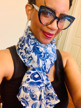 Lade das Bild in den Galerie-Viewer, Zeta Phi Beta Fashion Floral Lightweight Scarf ZPB - Simply Dovely
