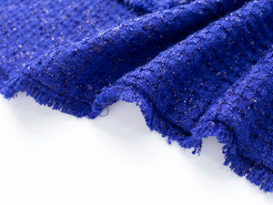 Königsblauer Tweed-Blazer