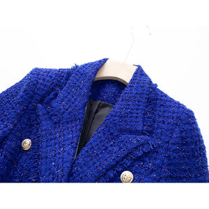 Royal Blue Tweed Blazer