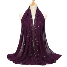 Load image into Gallery viewer, Chiffon Pearls and Rhinestones Scarves
