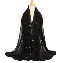 Load image into Gallery viewer, Chiffon Pearls and Rhinestones Scarves
