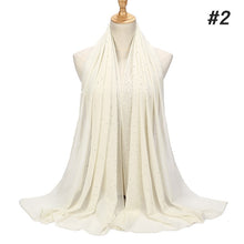 Load image into Gallery viewer, Chiffon Pearls and Rhinestones Scarves
