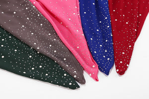 Chiffon Pearls and Rhinestones Scarves