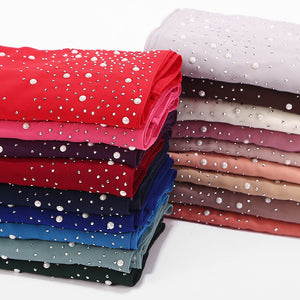 Chiffon Pearls and Rhinestones Scarves
