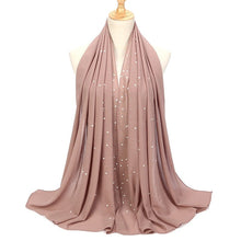 Load image into Gallery viewer, Chiffon Pearls and Rhinestones Scarves
