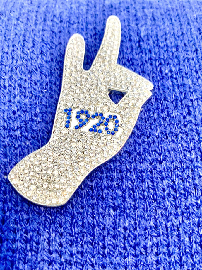 Zeta Phi Beta 1920 Hand Sign Brooch Lapel Pin - Simply Dovely
