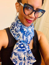 Charger l&#39;image dans la galerie, Zeta Phi Beta Fashion Floral Lightweight Scarf ZPB - Simply Dovely
