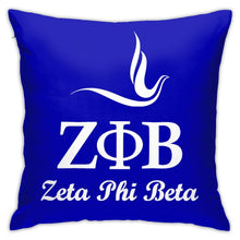 Load image into Gallery viewer, Zeta Phi Beta Decorative Square Pillow Case Cover - Simply Dovely
