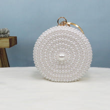 Load image into Gallery viewer, White/Royal Blue/Ivory/Red Pearl Clutch Handbag
